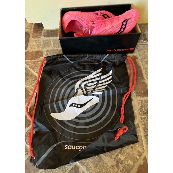 Saucony Racing Endorphin Lightweight Track Shoes  Women’s 10.5 Pink (NO BOX LID) - Picture 2 of 16